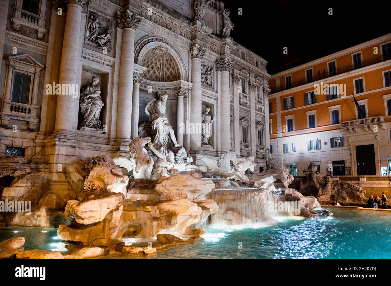 Fontana barocca di Trevi a Roma, Italia. Foto Stock