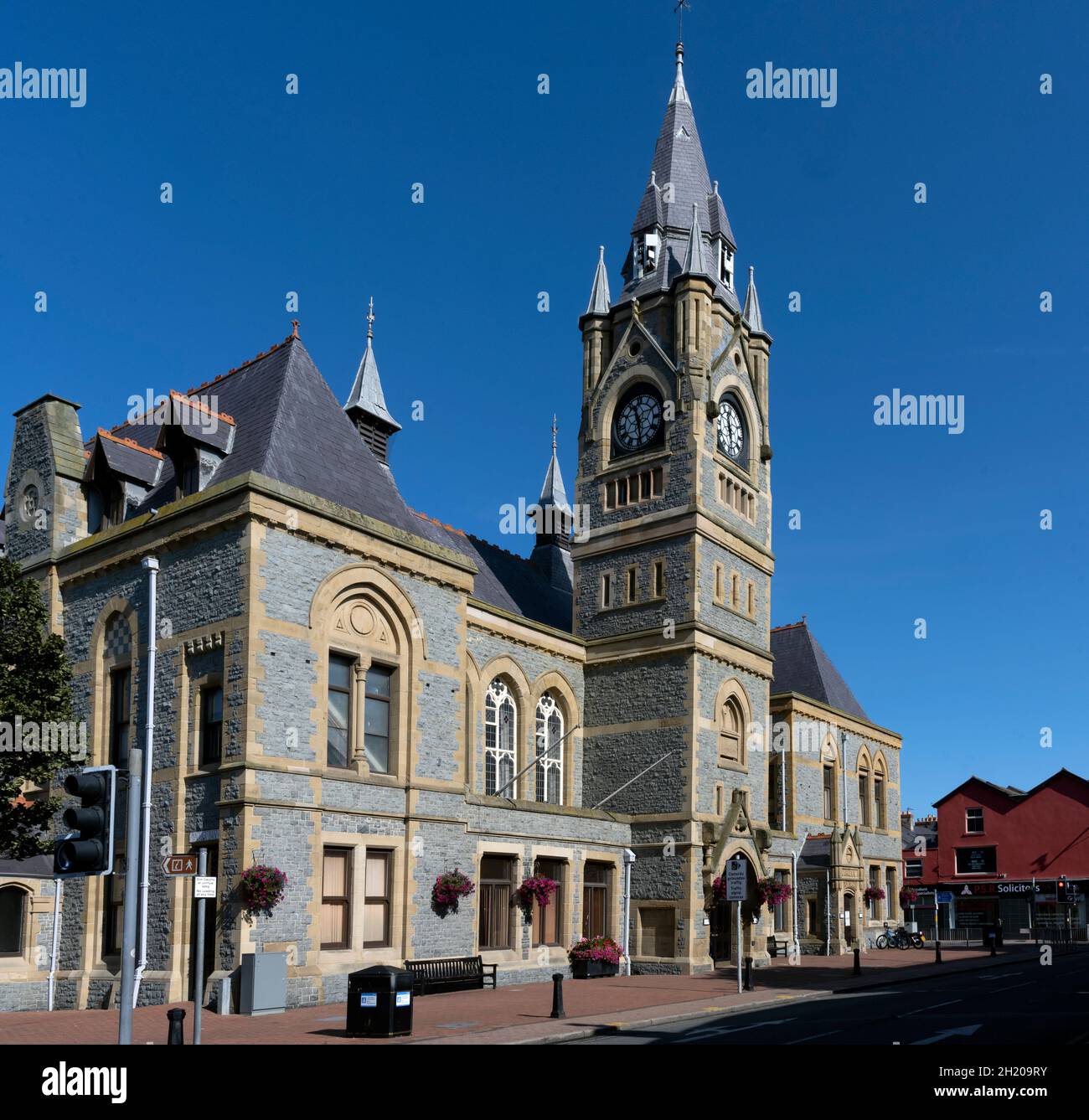 Municipio di Rhyl, Wellington Road, Rhyl, Denbighshire, Galles del Nord, Galles, Regno Unito Foto Stock