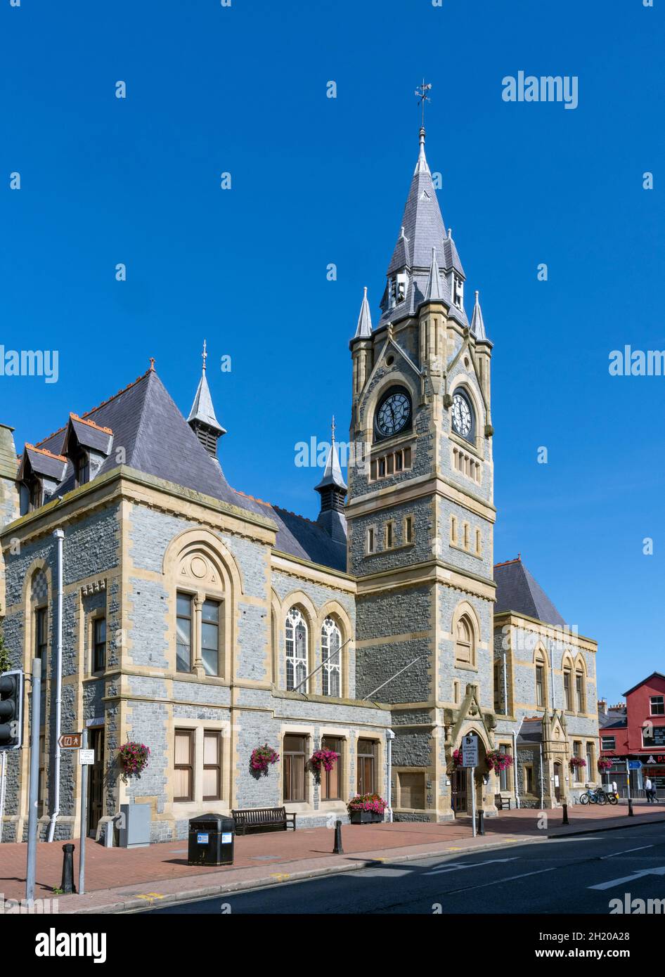 Municipio di Rhyl, Wellington Road, Rhyl, Denbighshire, Galles del Nord, Galles, Regno Unito Foto Stock