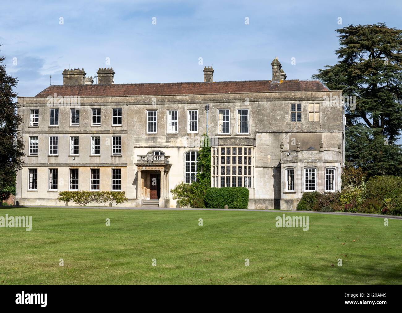 Elmore Court di grado II*, residenza di Elmore, Stroud, Gloucester, Gloucestershire, Inghilterra, REGNO UNITO Foto Stock