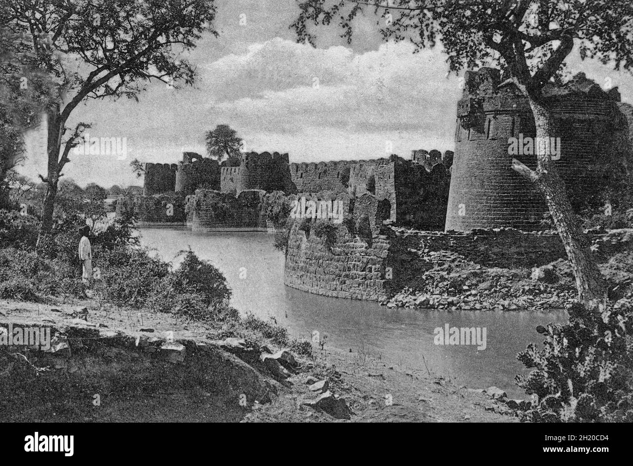 Foto d'epoca di Fort Gulburga-gulburga Karnataka India Foto Stock
