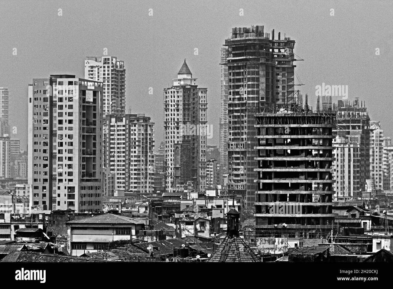 Sotto costruzione grattacieli Bombay da St Xavier School-Mumbai India Foto Stock