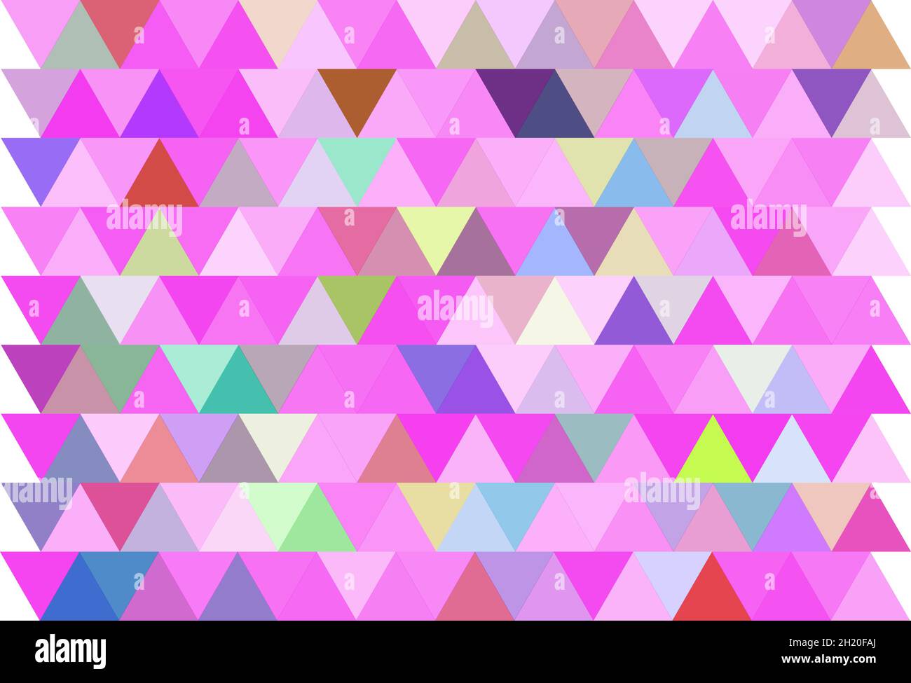 Rosa e altri triangoli di colore struttura mosaico. Un esempio con forme poligonali. Una nuova texture per il tuo sito web. Sfondo a tre angoli vettoriali multicolore Illustrazione Vettoriale
