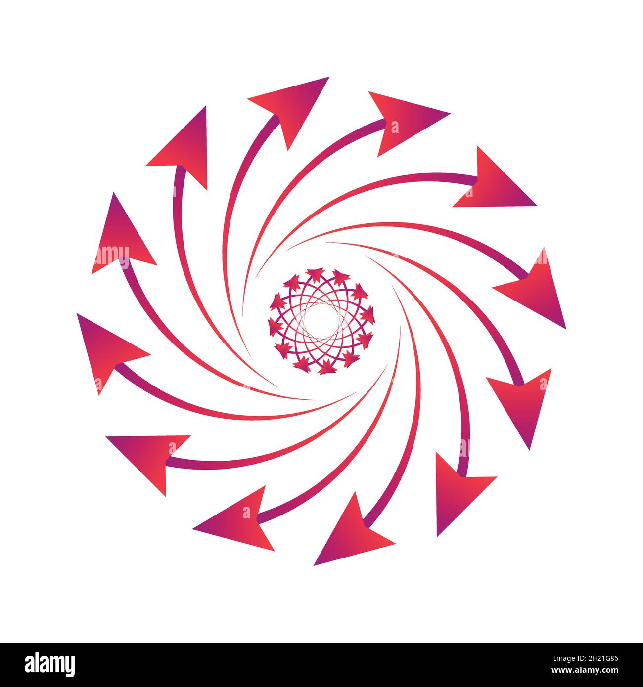 Cerchio fiore ilustration logo Illustrazione Vettoriale