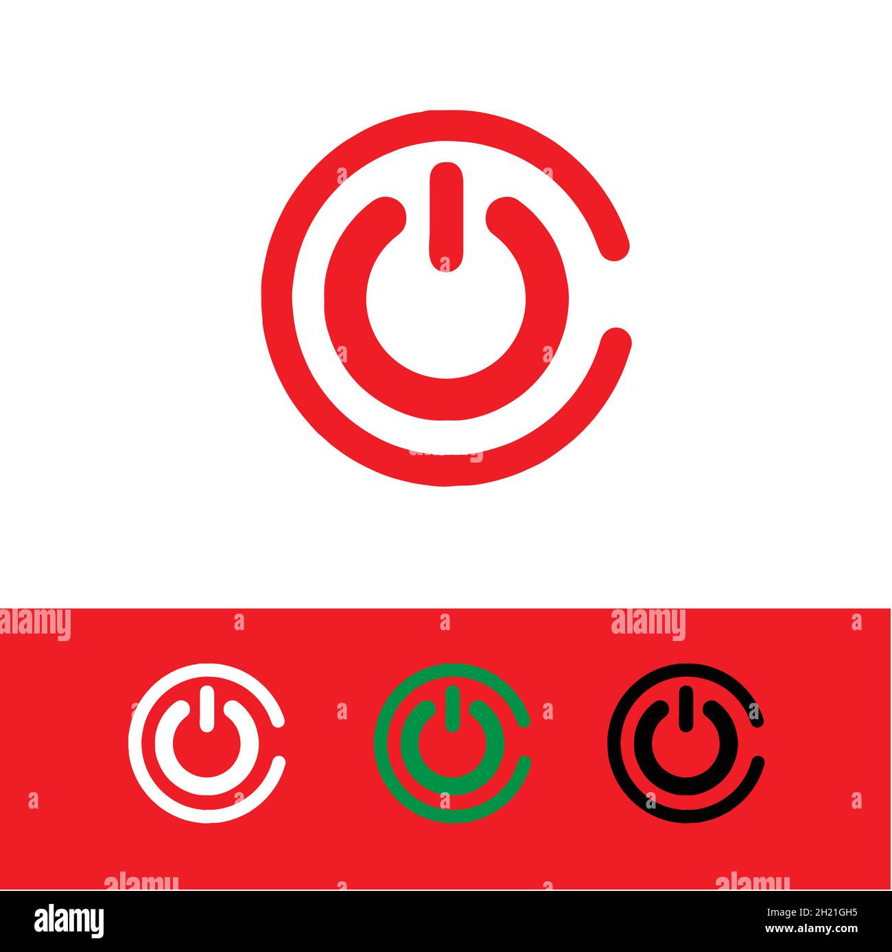Pulsante di accensione/spegnimento del sistema Illustrazione Vettoriale