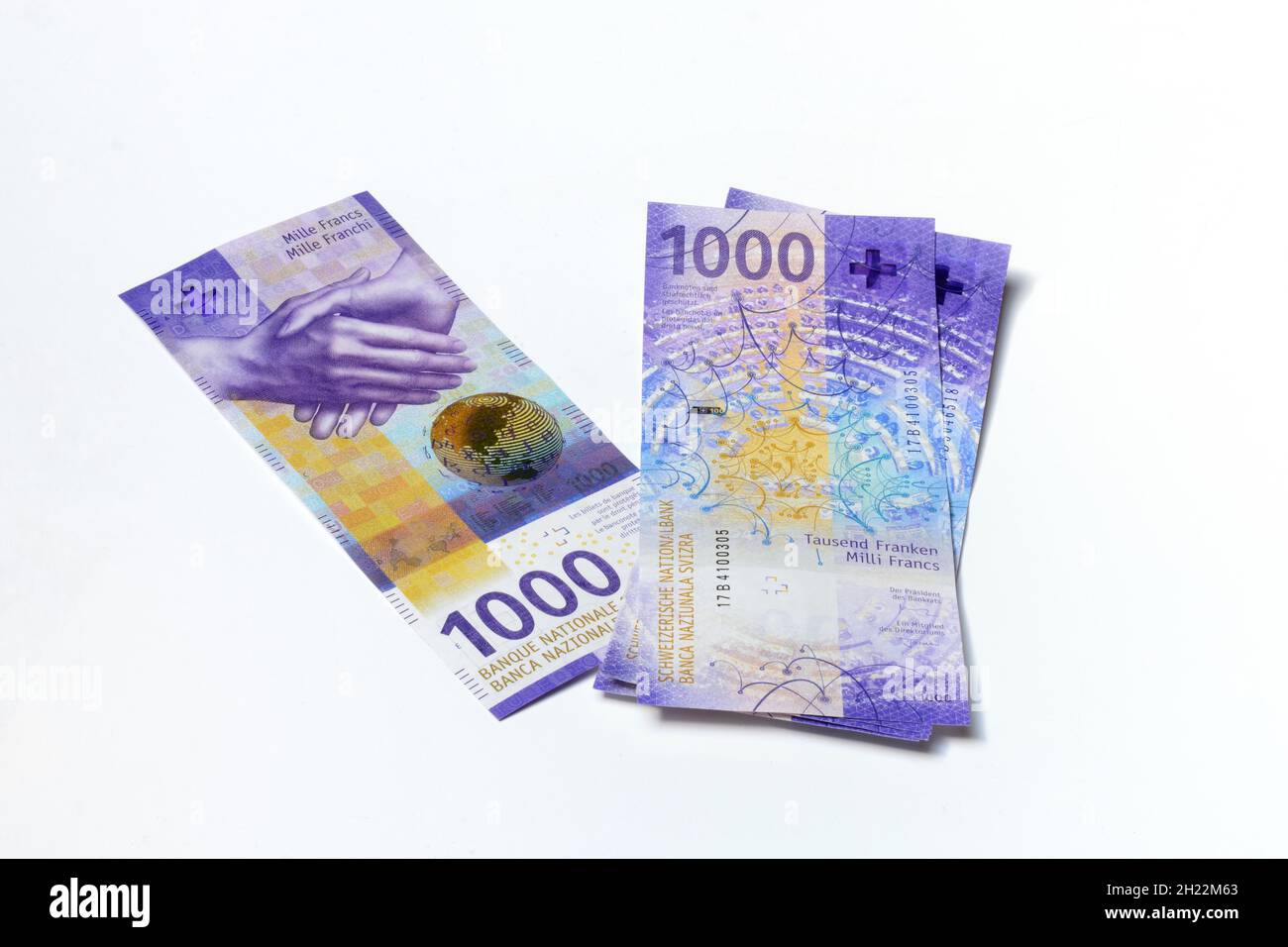 Nuove banconote in Svizzera, 1000 franchi, Serie 9, Svizzera Foto stock -  Alamy