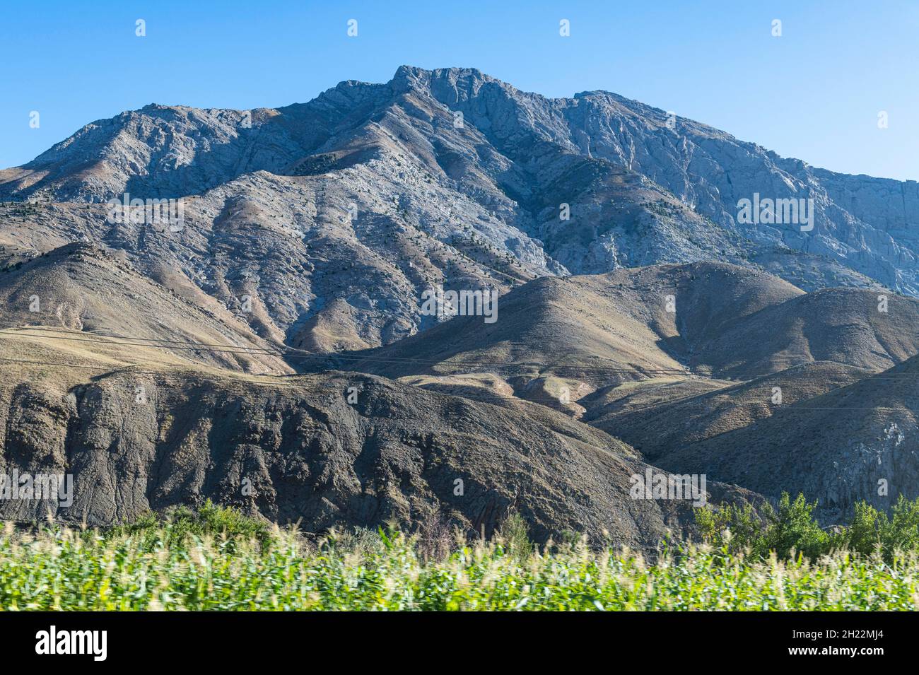 Paesaggio di montagna, Valle Panjshir, Afghanistan Foto Stock