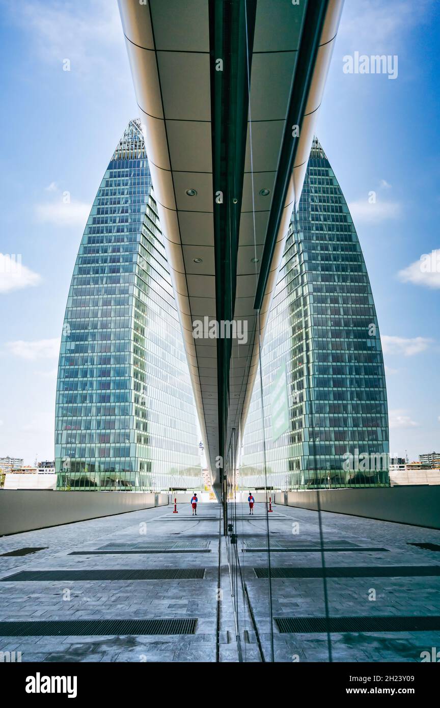 Torre Libeskind o Torre PWC nella zona di City Life 'tre Torri', a Milano Foto Stock
