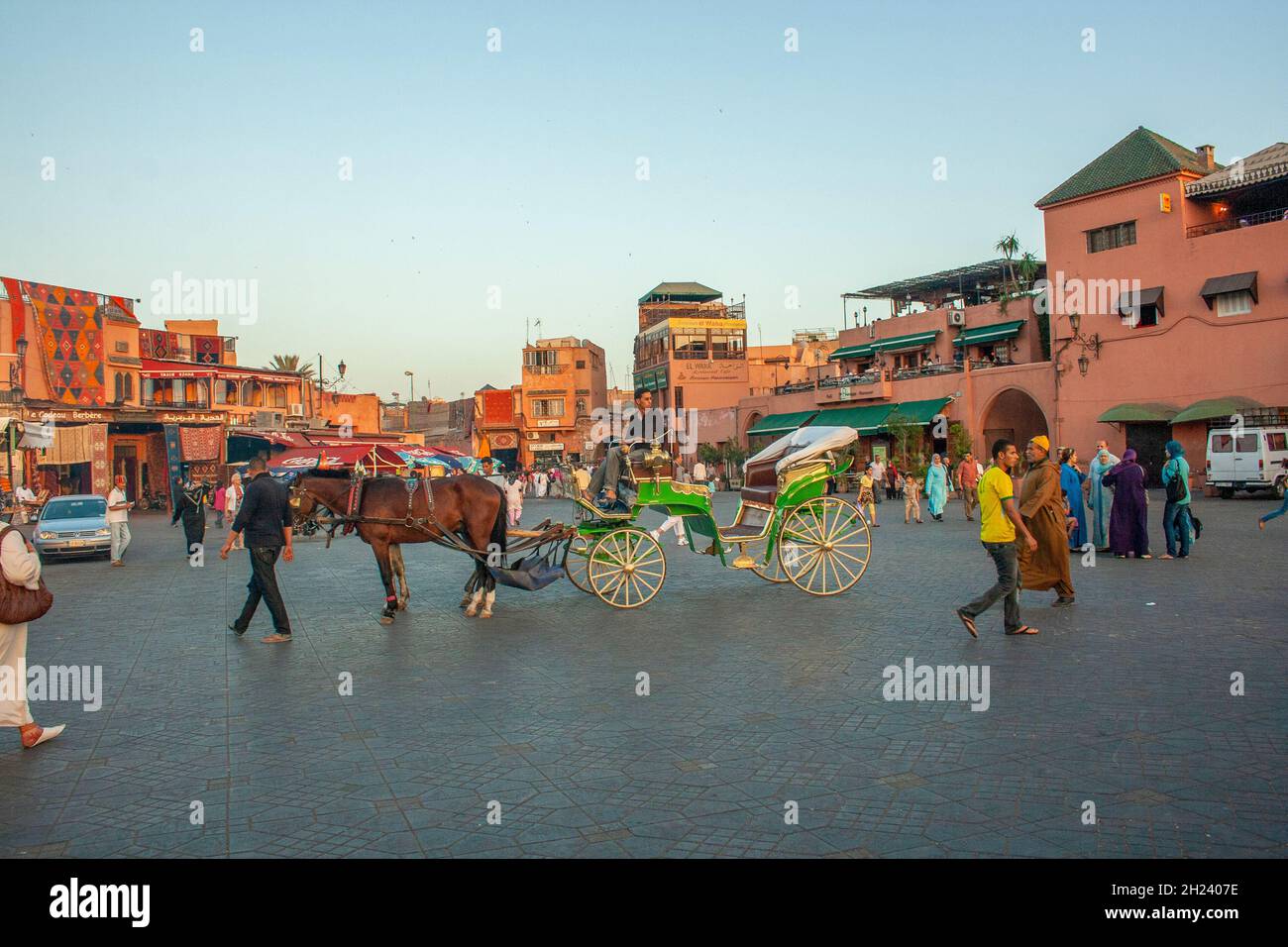 Il mercato alla Casbah della Città Vecchia di Marrakesh, Marocco Foto Stock