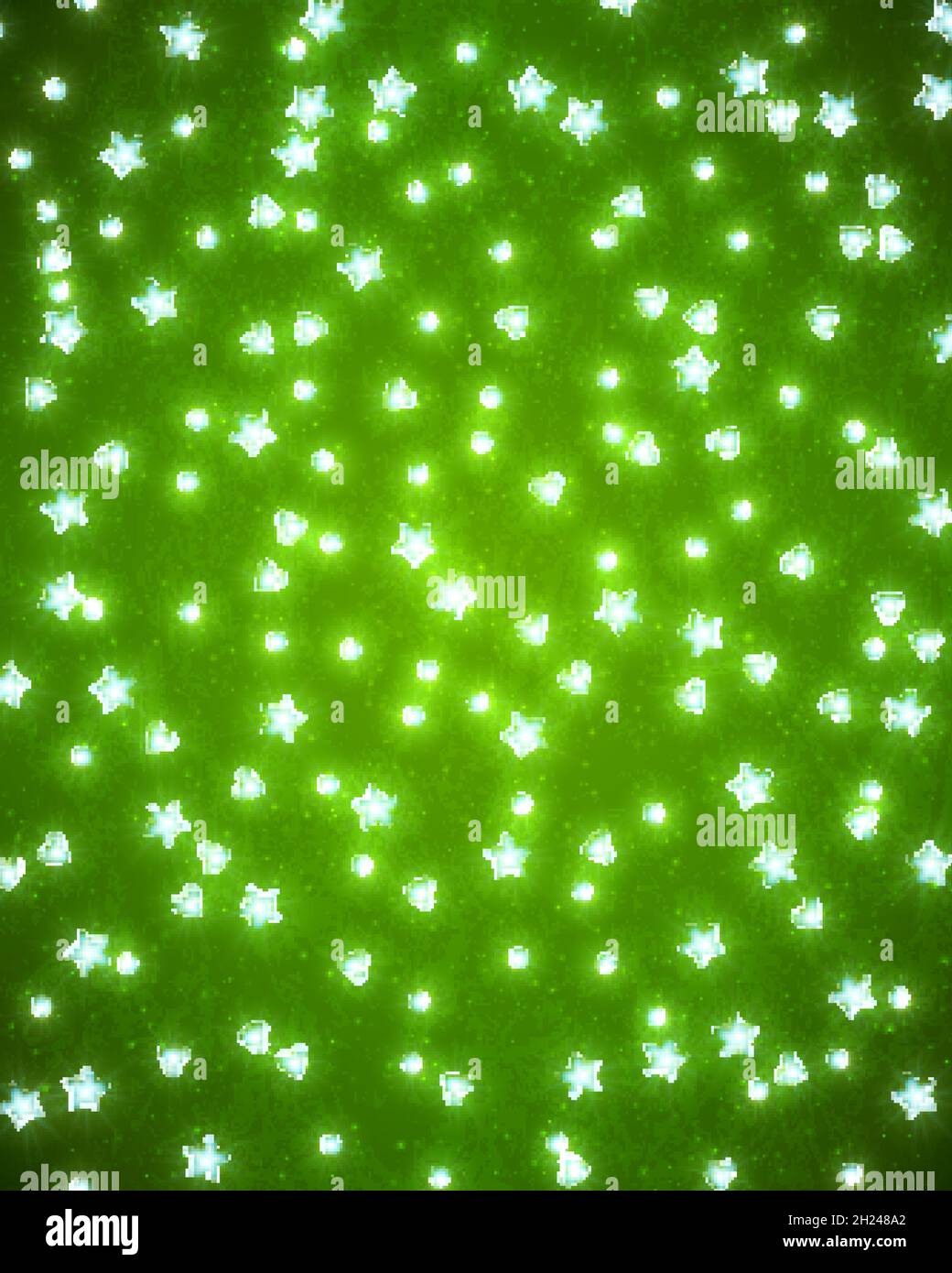 Sfondo per buon Natale e Felice Anno Nuovo card con realistici luci scintillanti. Illustrazione Vettoriale. Illustrazione Vettoriale