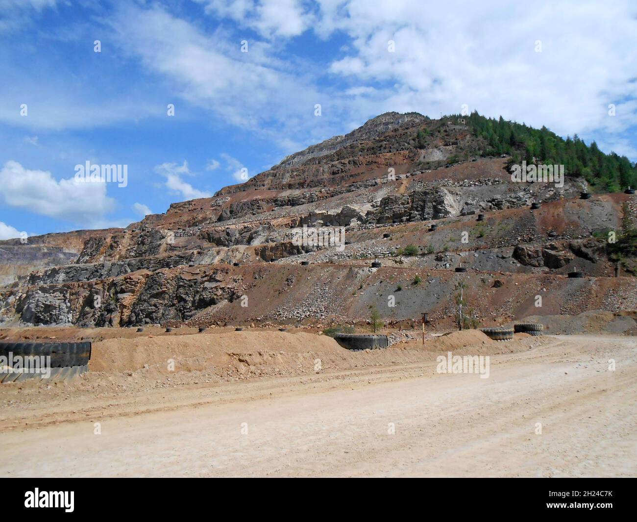 Erzberg in Eisenerz in der Steiermark, Austria, Europa - Erzberg in Eisenerz in Stiria, Austria, Europa Foto Stock