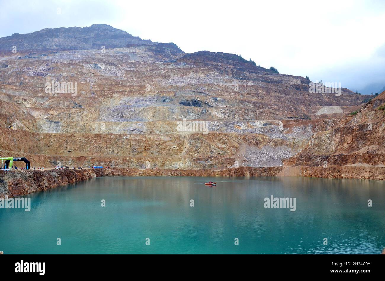 Erzberg in Eisenerz in der Steiermark, Austria, Europa - Erzberg in Eisenerz in Stiria, Austria, Europa Foto Stock