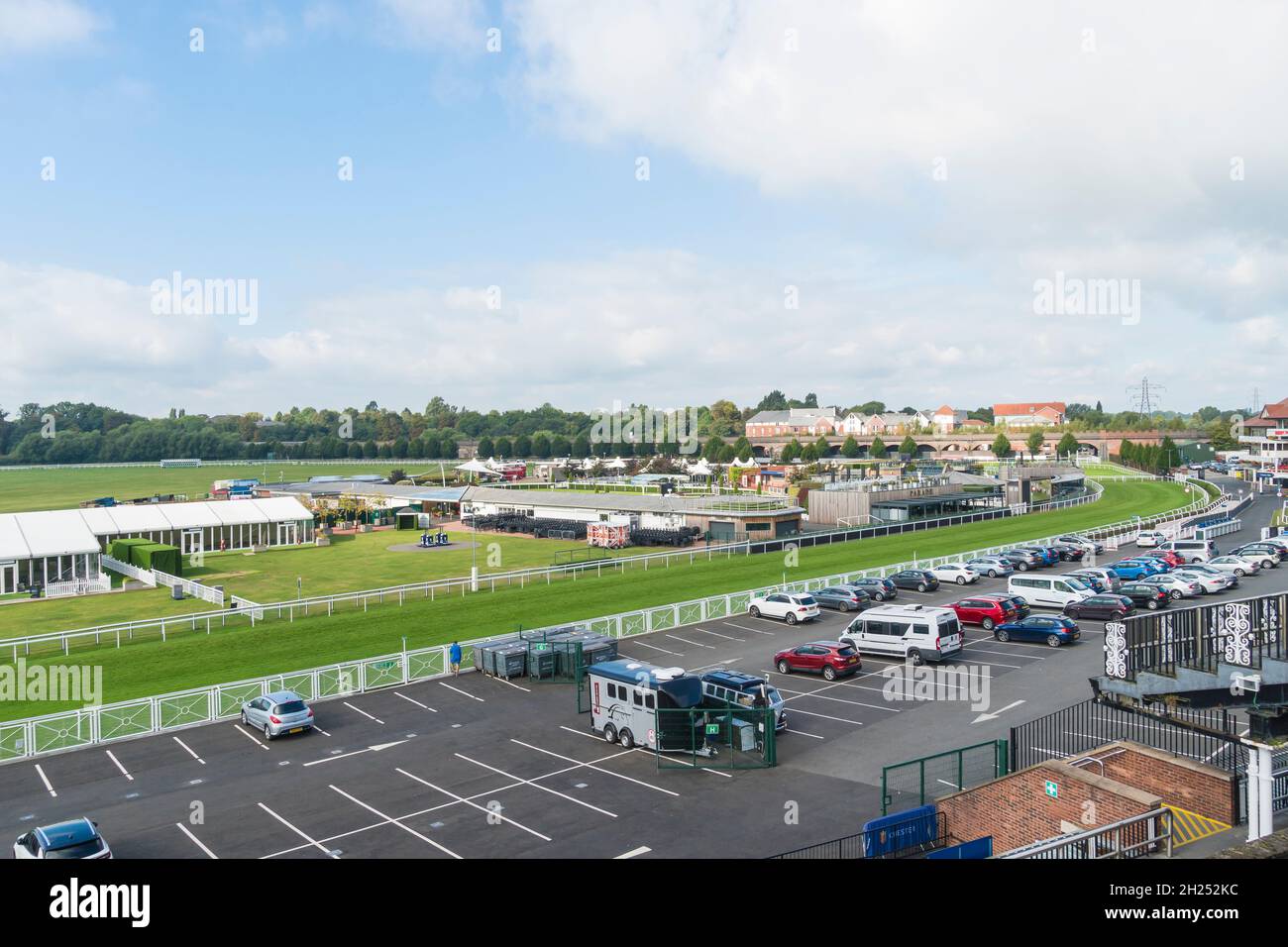 Ippodromo di Chester Horse da Wall Walk Chester 2021 settembre Foto Stock