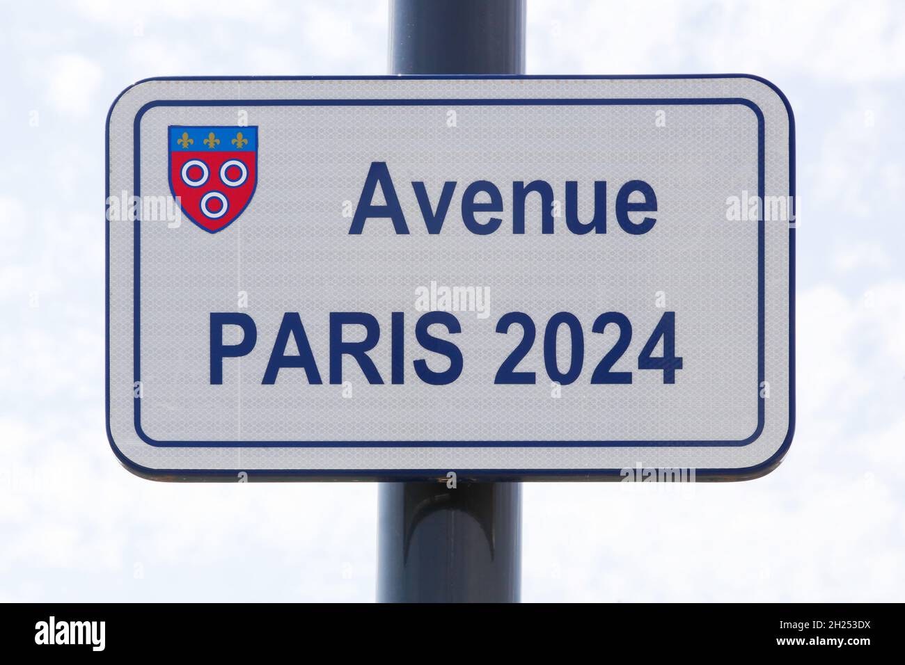 Avenue Paris 2024 direzione Macon, Francia Foto Stock