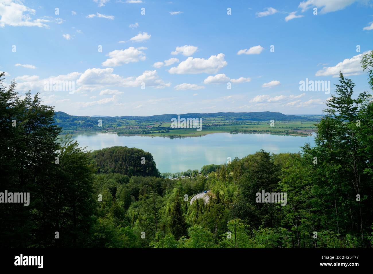 lago di Kochel nelle Alpi in Baviera in Germania Foto Stock