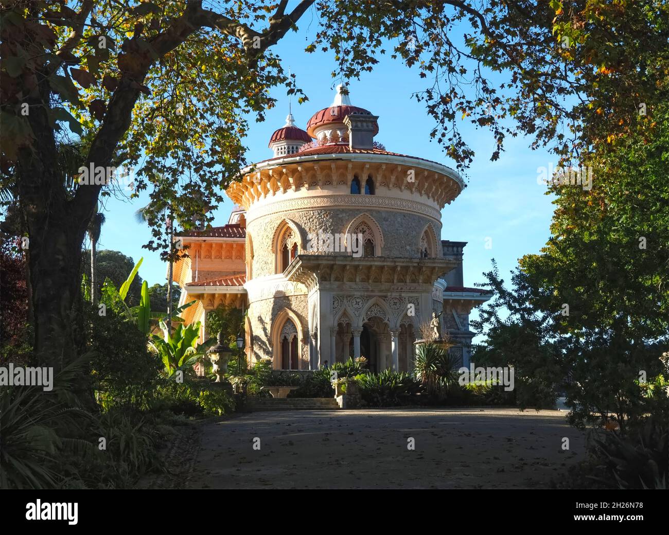 Bellissimo palazzo di Monserrate a Sintra in Portogallo Foto Stock