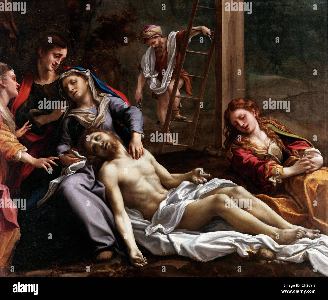 Lamento di Cristo di Correggio (Antonio Allegri da Correggio, 1489-1534), olio su tela, 1524 Foto Stock