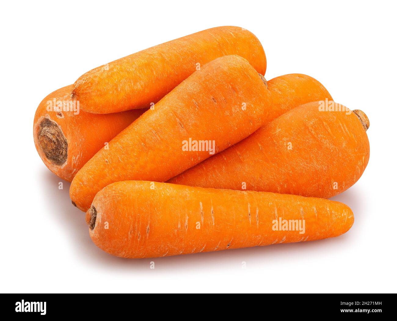 sentiero di carota isolato su bianco Foto Stock