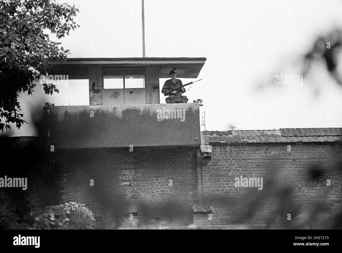 PRIGIONE DI SPANDAU Berlino Ovest Germania detenuta dopo la guerra sette leader nazisti condannati in processi di Nüremberg demoliti 1987 dopo la morte dell'ultima prigione di Rudolf Hess Foto Stock