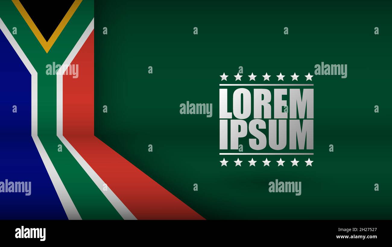 EPS10 Vector Patriotic background con i colori della bandiera sudafricana. Un elemento di impatto per l'uso che si desidera fare di esso. Illustrazione Vettoriale