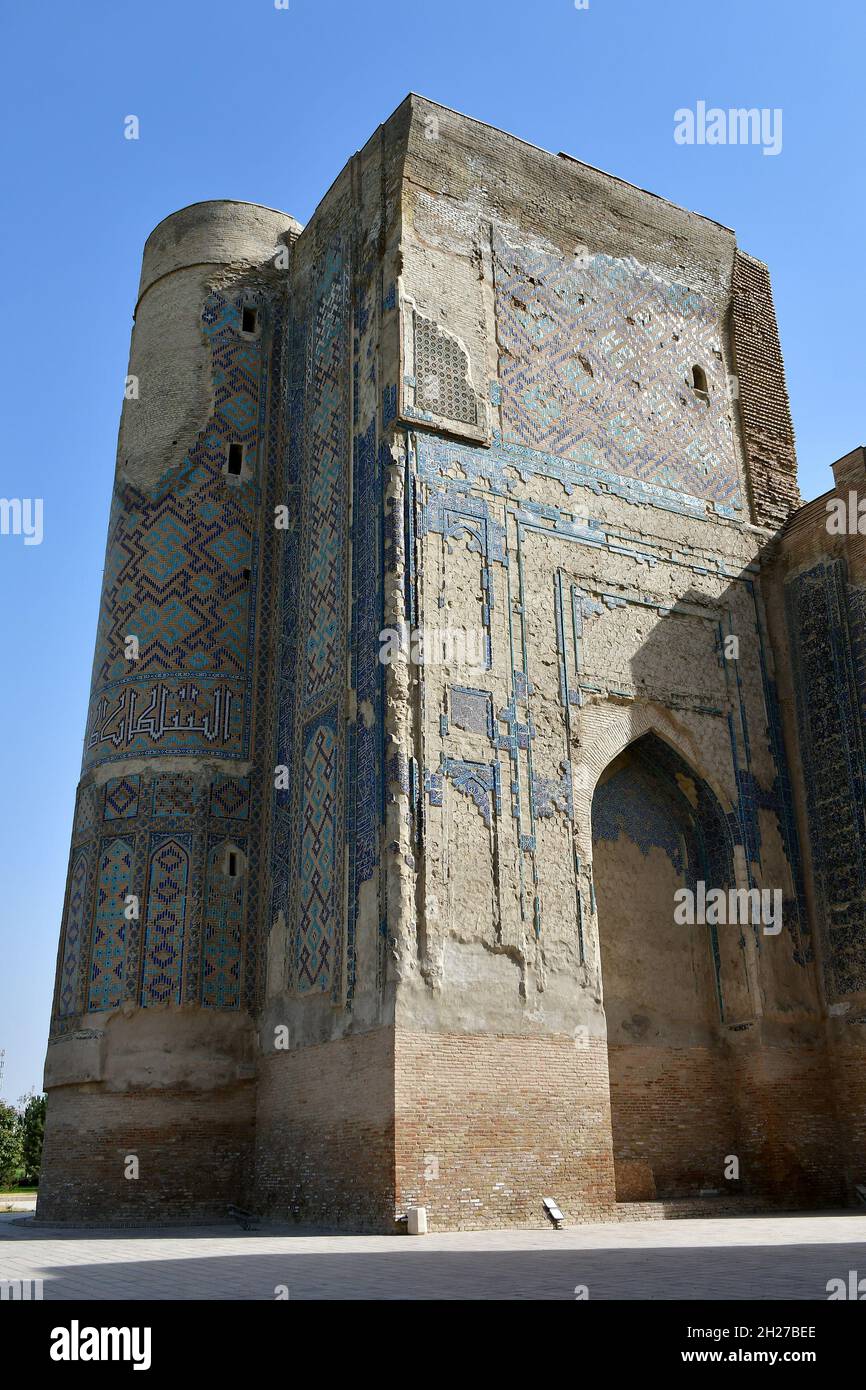 AK-Saray Palace (Palazzo d'Estate di Timur), Shahrisabz, Qashqadaryo Regione, Uzbekistan, Asia Centrale Foto Stock