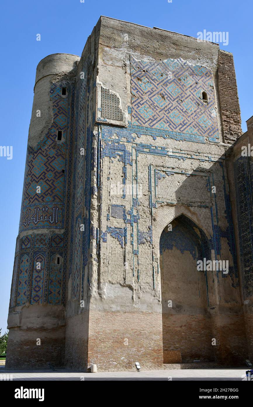 AK-Saray Palace (Palazzo d'Estate di Timur), Shahrisabz, Qashqadaryo Regione, Uzbekistan, Asia Centrale Foto Stock