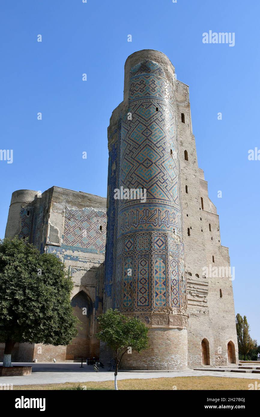 AK-Saray Palace (Palazzo d'Estate di Timur), Shahrisabz, Qashqadaryo Regione, Uzbekistan, Asia Centrale Foto Stock