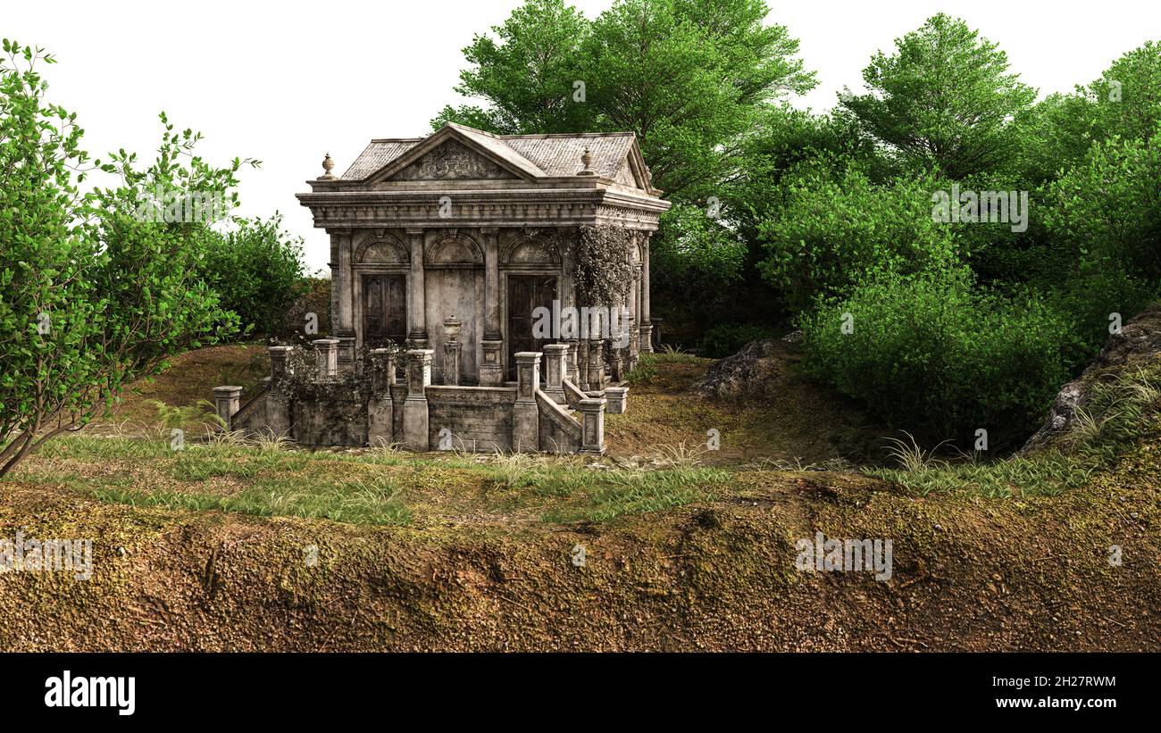 Academy Building Fantasy Architecture, illustrazione 3D, rendering 3D Foto Stock