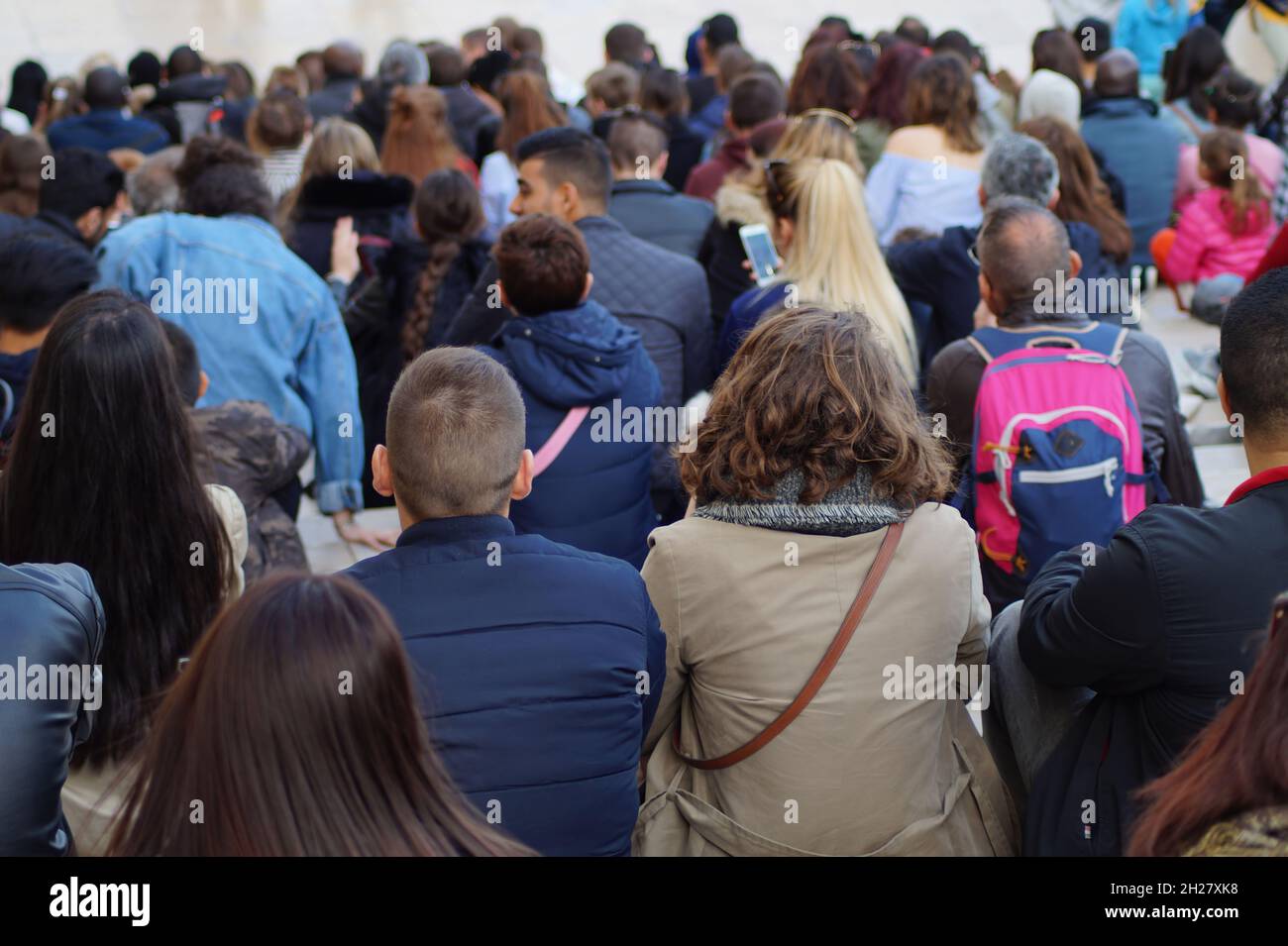 Viele Zuschauer a Parigi Foto Stock