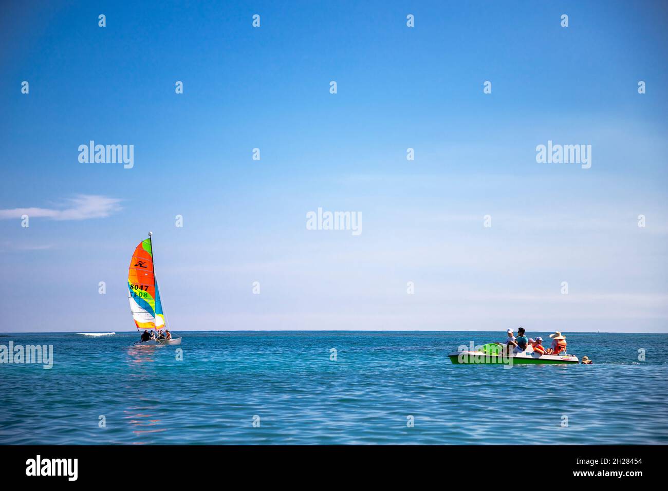 Spiaggia in villa Tr Foto Stock