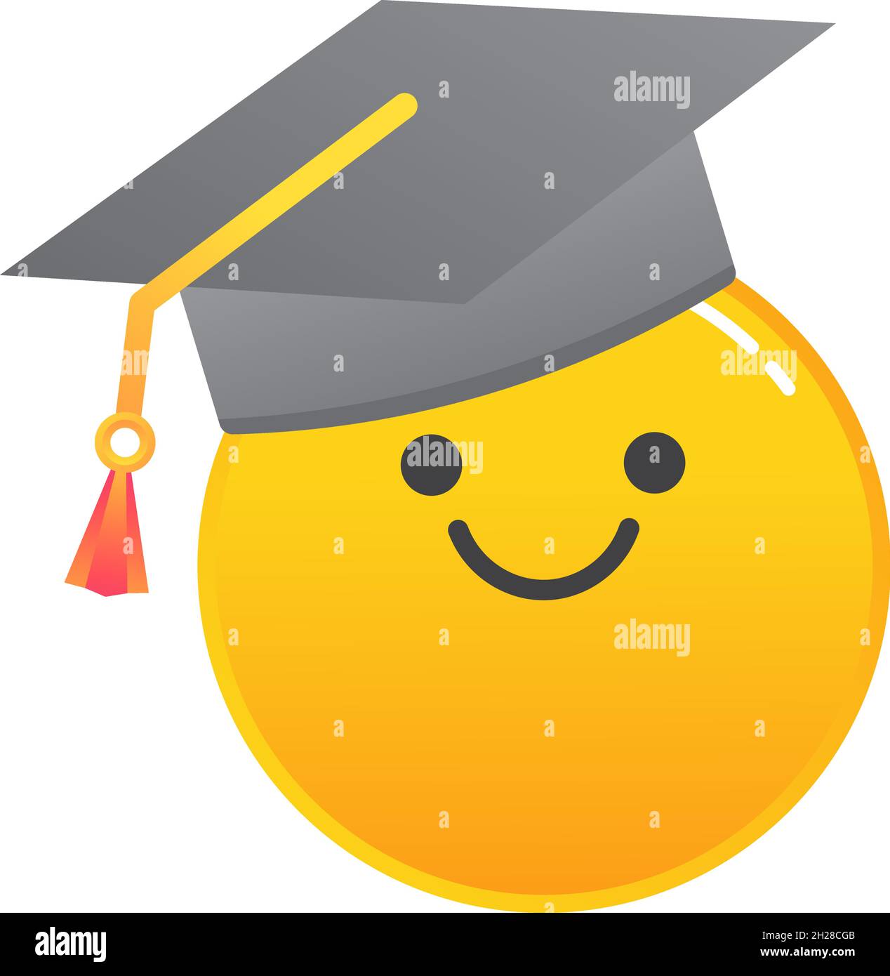 Emoji in graduazione cappello icona vettore Immagine e Vettoriale - Alamy