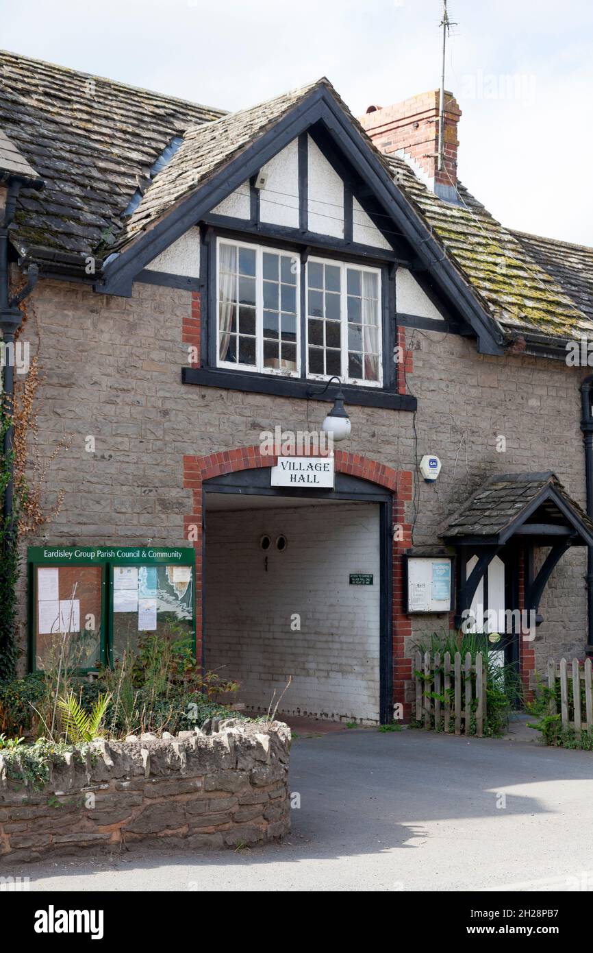 The Village Hall, Eardisley, Hereforshire Foto Stock