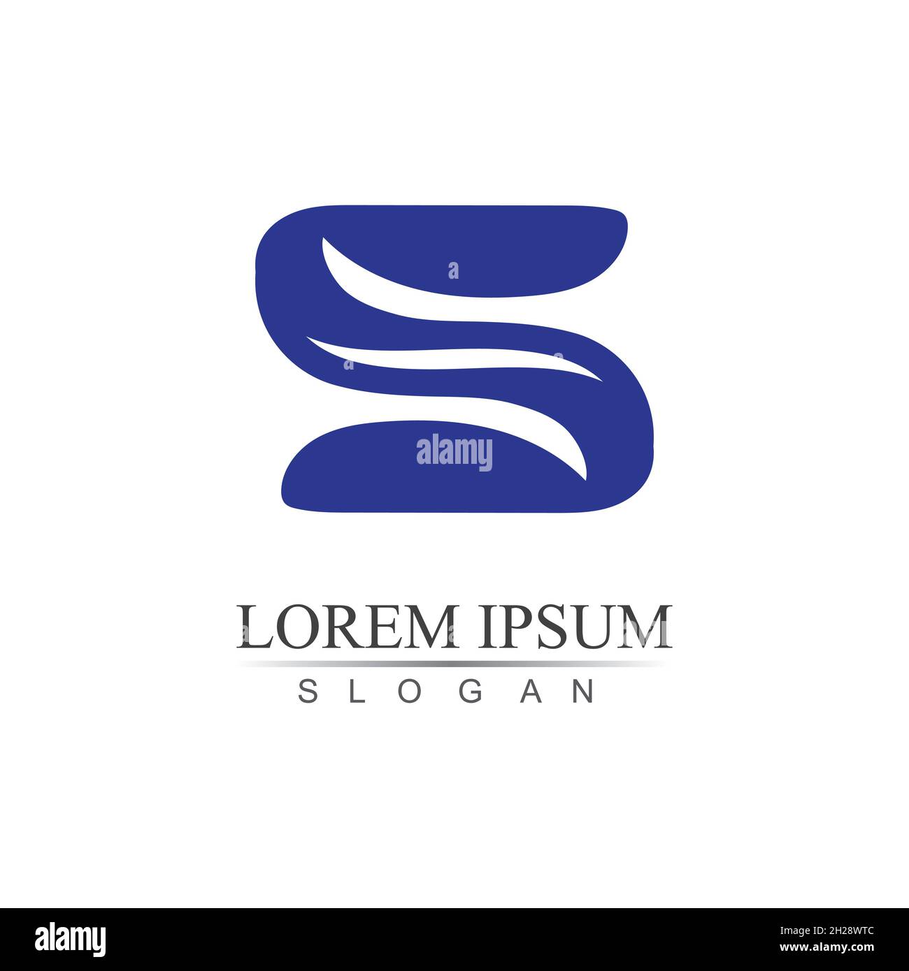 Modello di disegno del logo di unità vettoriale astratto aziendale di Letter S. Illustrazione Vettoriale