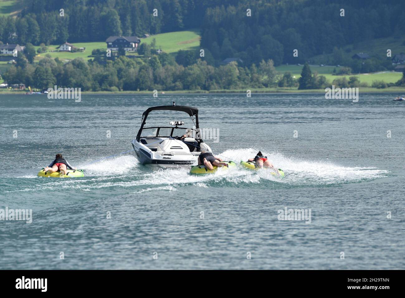 Sankt Wolfgang am Wolfgangsee, Bezirk Gmunden, Salzkammergut, Oberösterreich, Österreich, Europa - Sankt Wolfgang sul lago Wolfgangsee, Gmunden distric Foto Stock