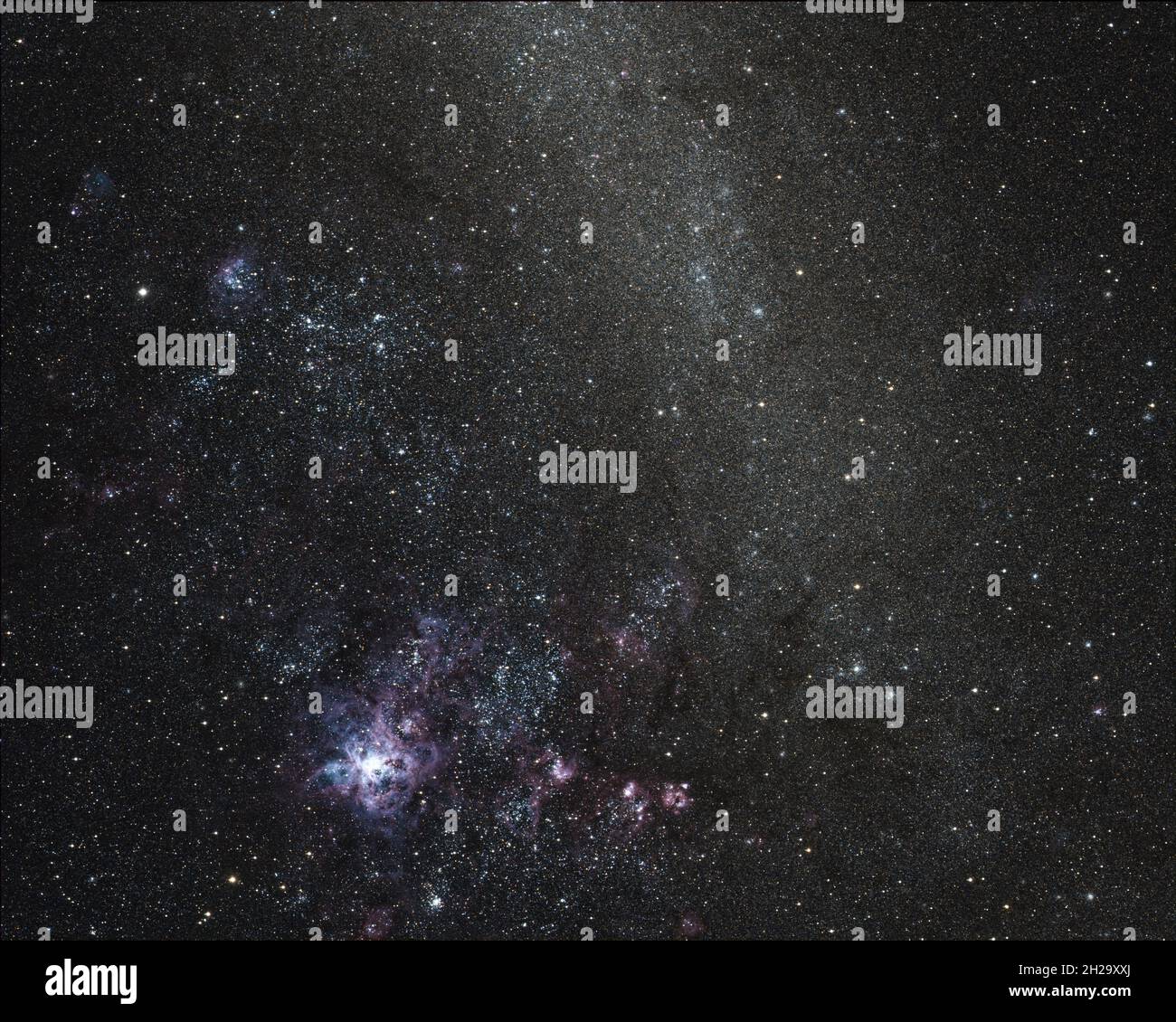 Grande nuvola Magallenica - una galassia satellite della Via Lattea Foto Stock