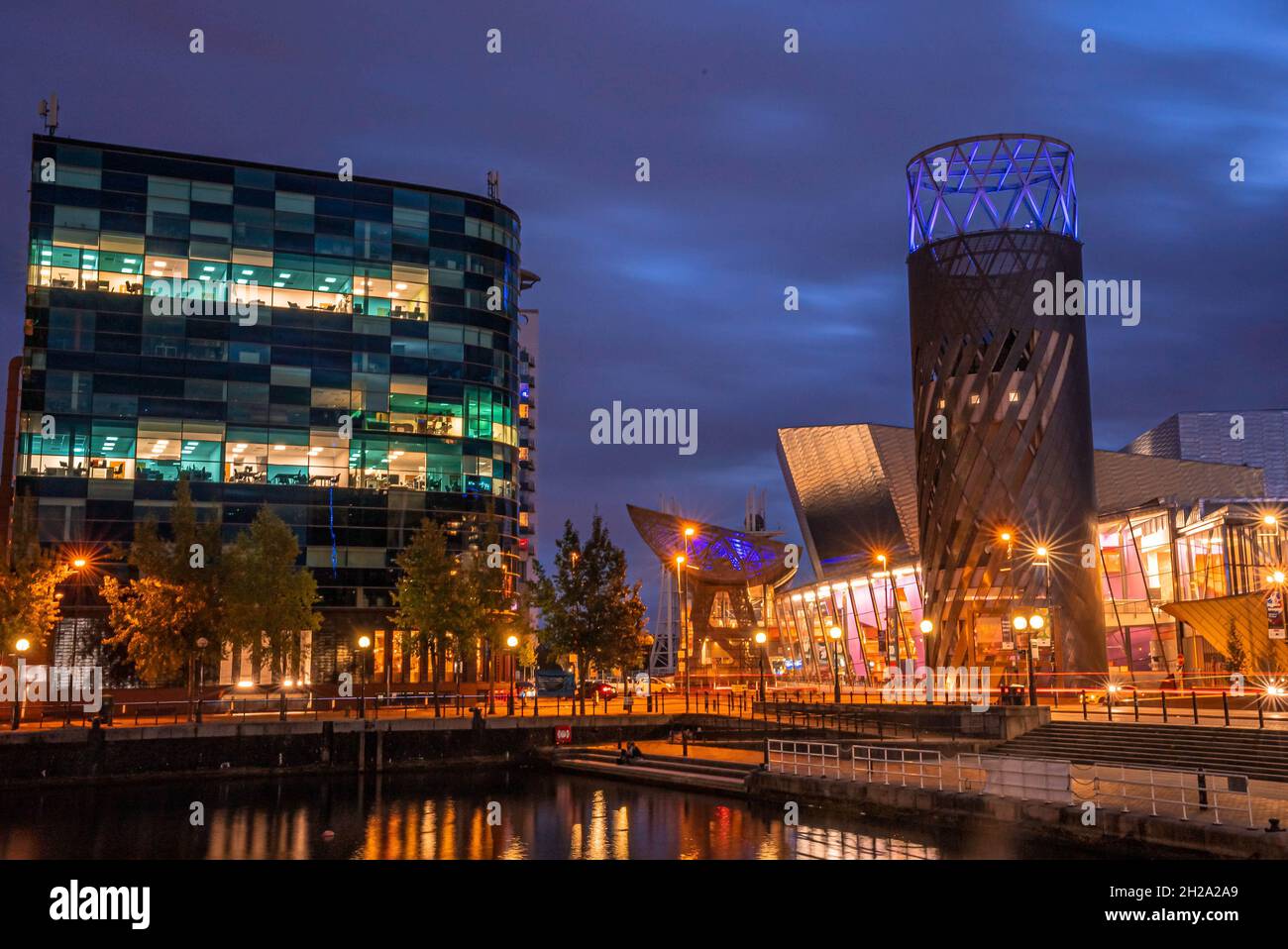 Area di conservazione della città interna di Manchester nell'Inghilterra nord-occidentale. Foto Stock