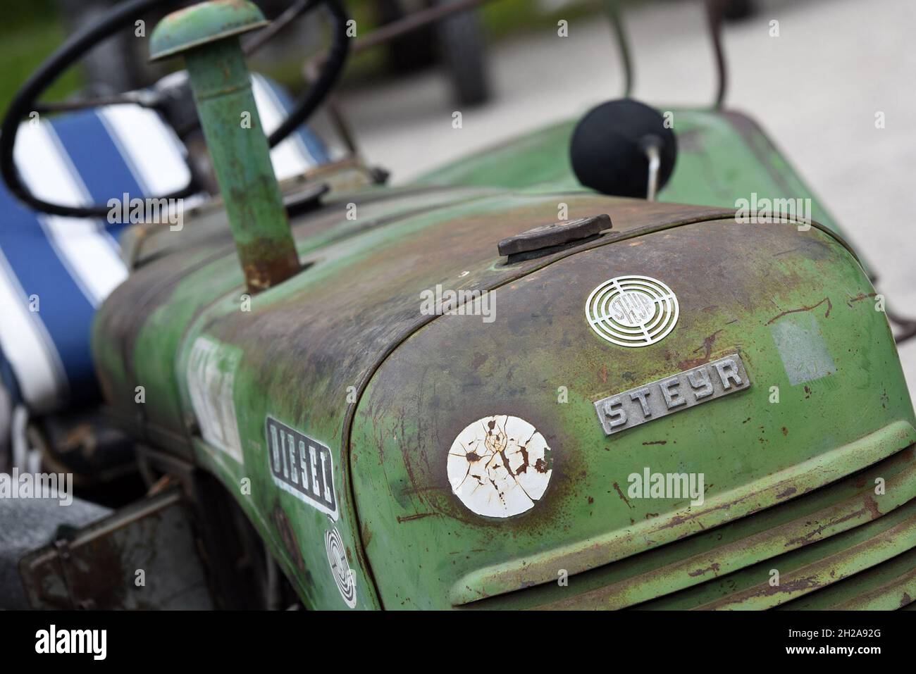 Oldtimer-Traktor-Treffen in Sankt Konrad (Bezirk Gmunden, Oberösterreich) - hier sind jedes Jahr im Sommer weit über 100 alte Traktoren zu bewundern. Foto Stock