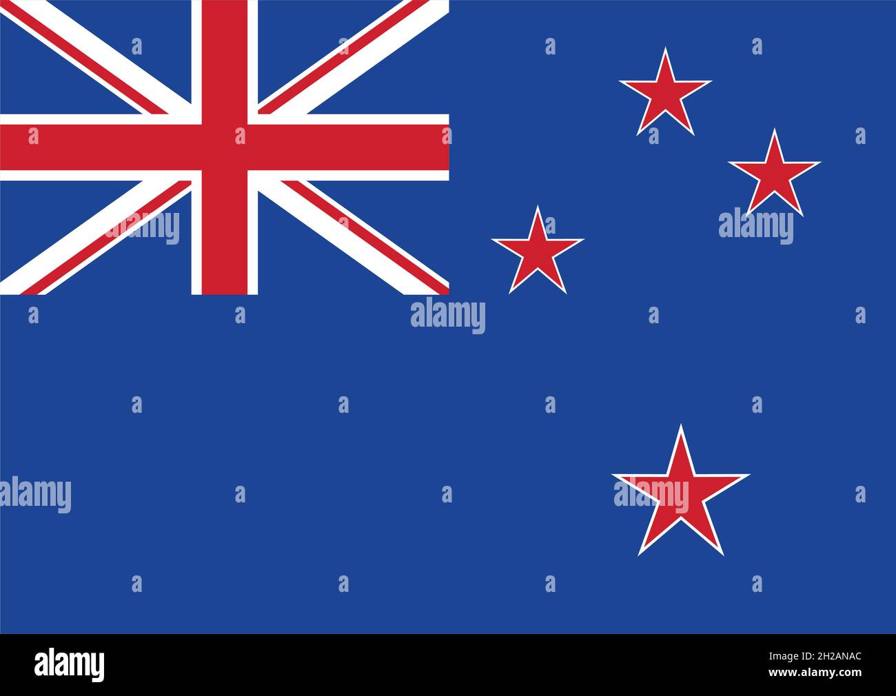 Bandiera della Nuova Zelanda Illustrazione Vettoriale
