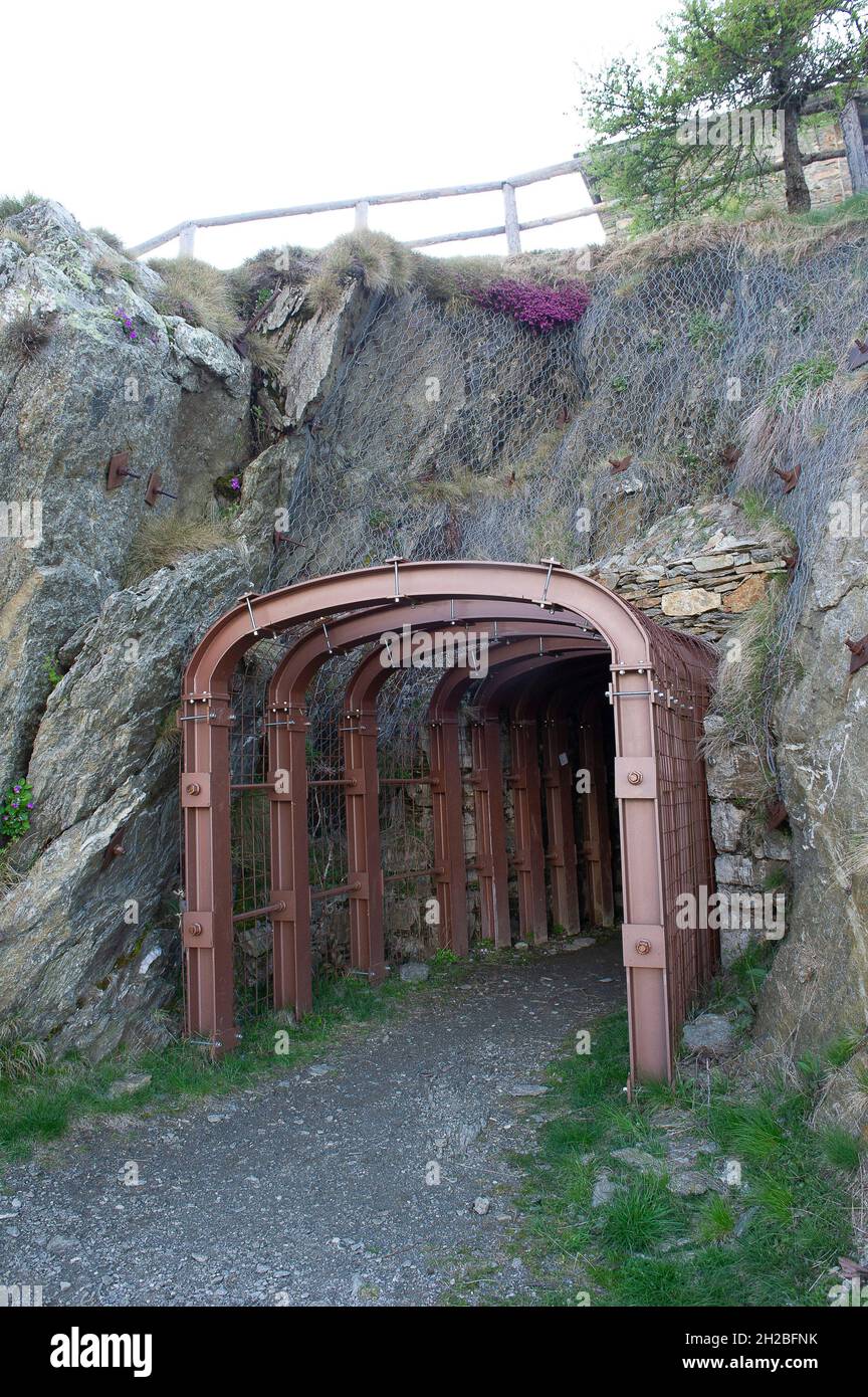 Europa Italia, Lombardia, Lago di Como, Lecco, Molo di Legnoncino. La grande guerra in Lombardia Foto Stock