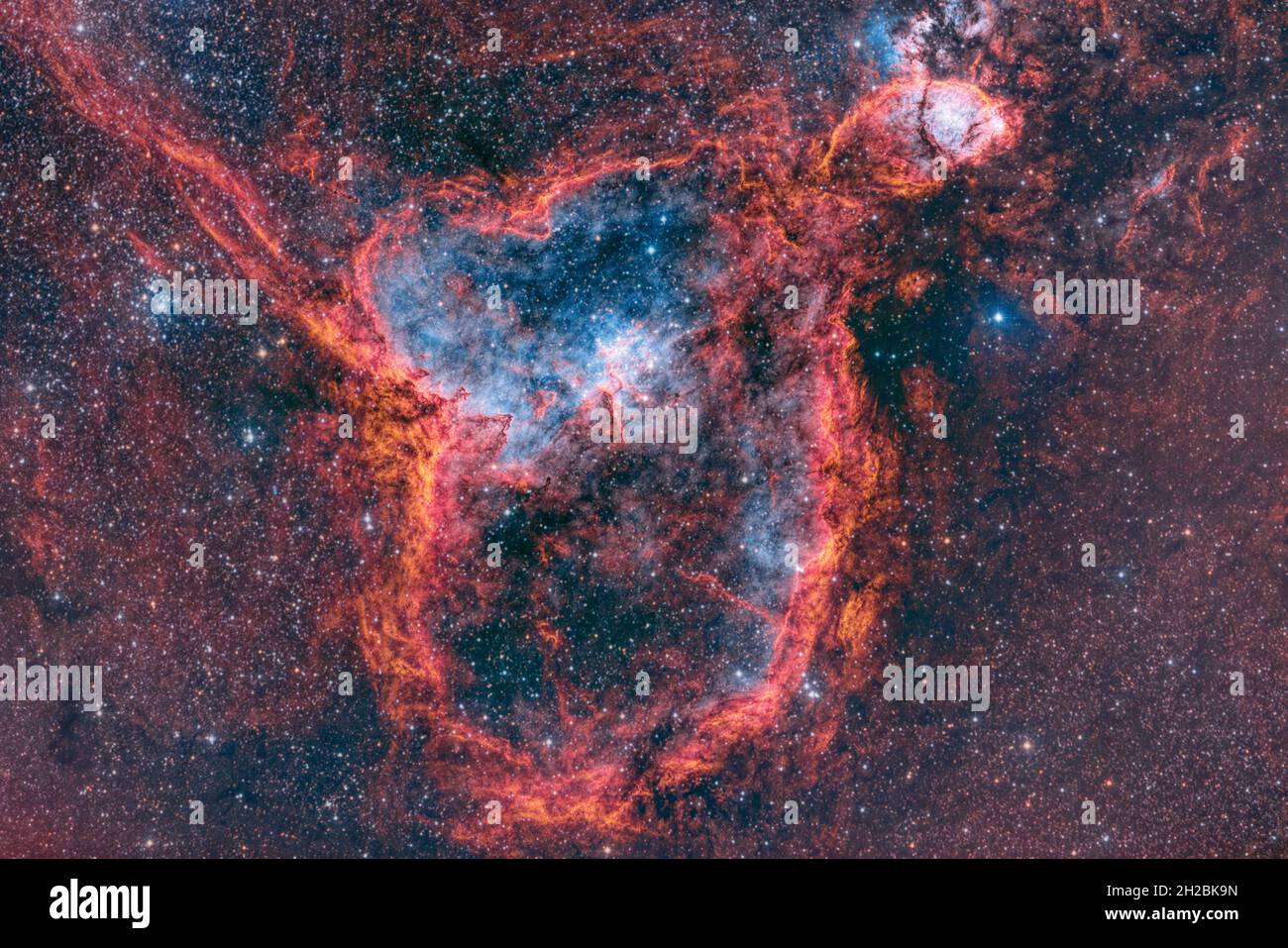 Nebula cardiaca IC1805 Foto Stock