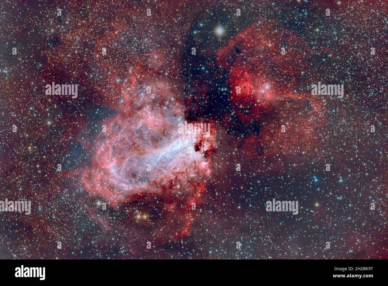 Omega Nebula M17 Foto Stock