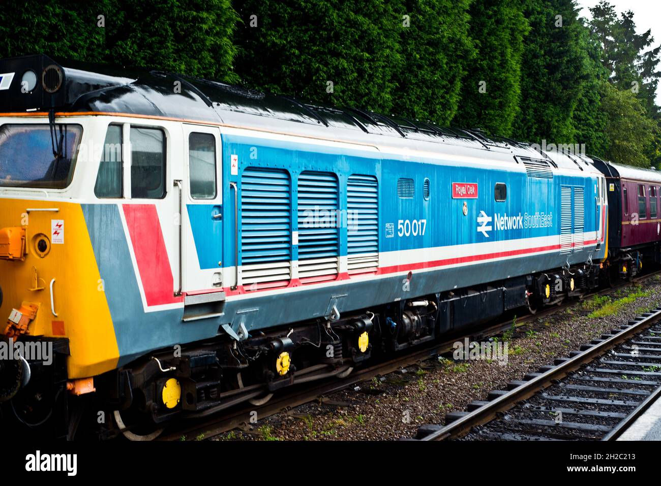 Classe 50017 Royal Oak, Loughbrough, Great Central Railway, Leicestershire, Inghilterra Foto Stock