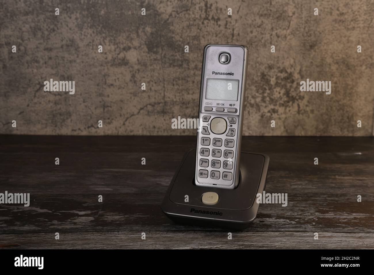 Ricevitore telefonico digitale Panasonic per servizi analogici. Foto Stock