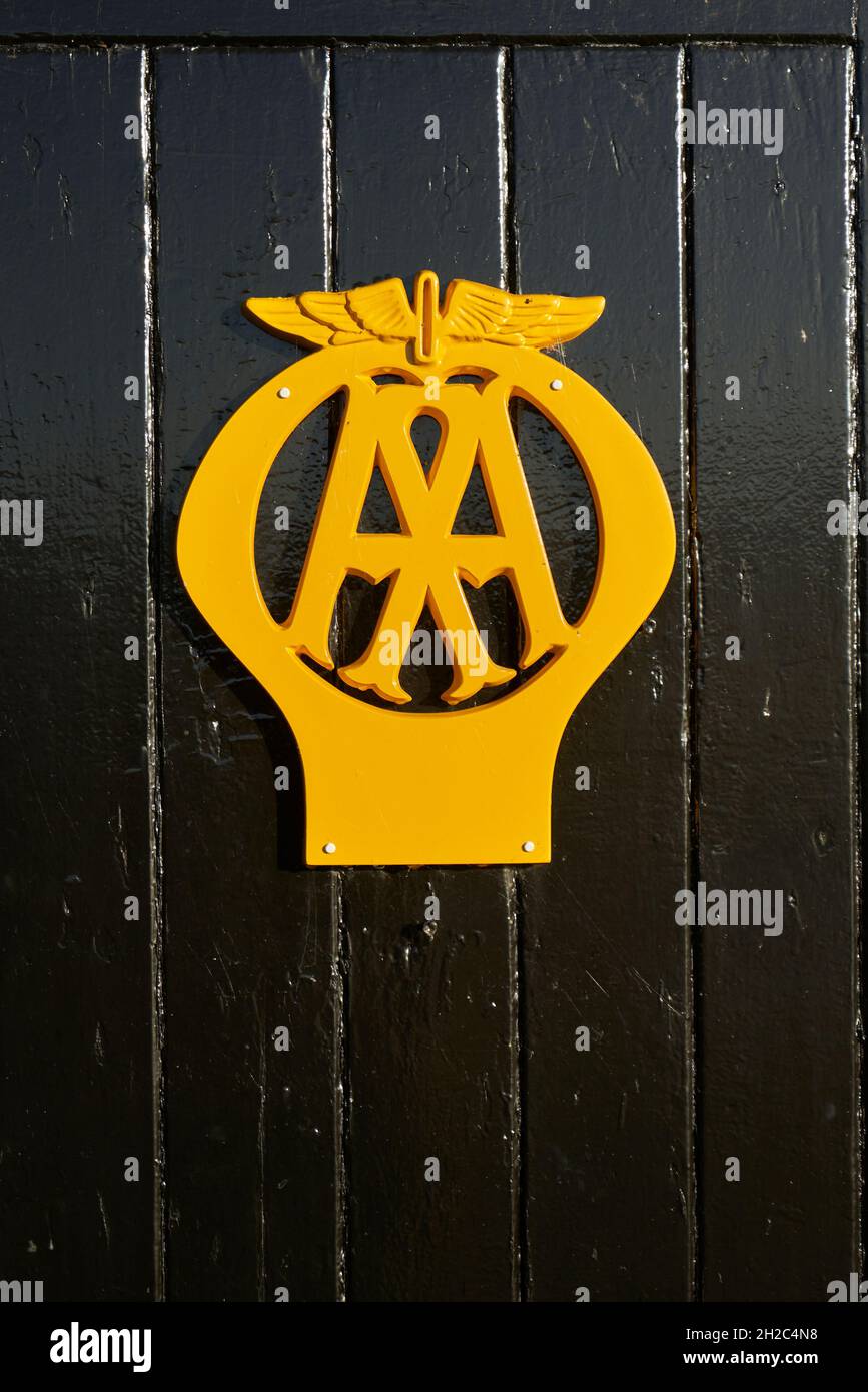 AA Roadside Telephone Box a Cappercleuch nei confini scozzesi. Solo 21 rimangono nel Regno Unito 7 in Scozia. Questo è B elencato. Foto Stock