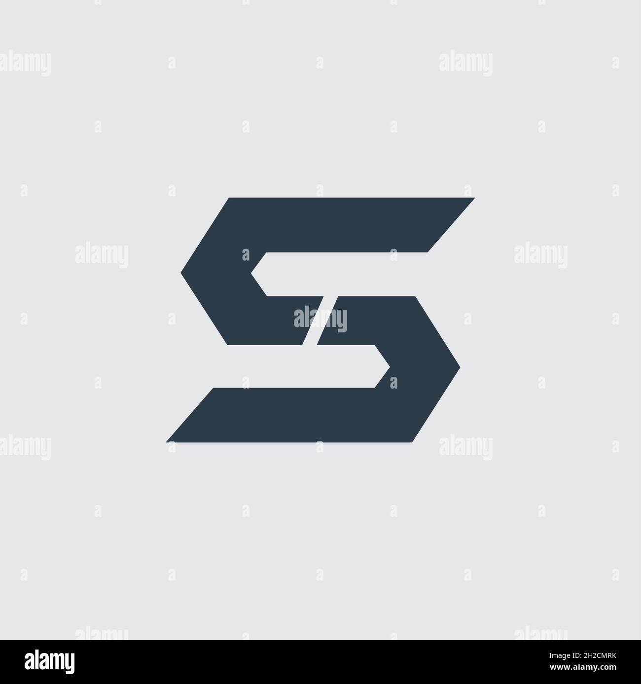 Innovativo e creativo logo S iniziale. S Letter Monogramma di lusso minimale. Design iniziale professionale. Carattere Premium Business. Simbolo alfabetico e segno Illustrazione Vettoriale