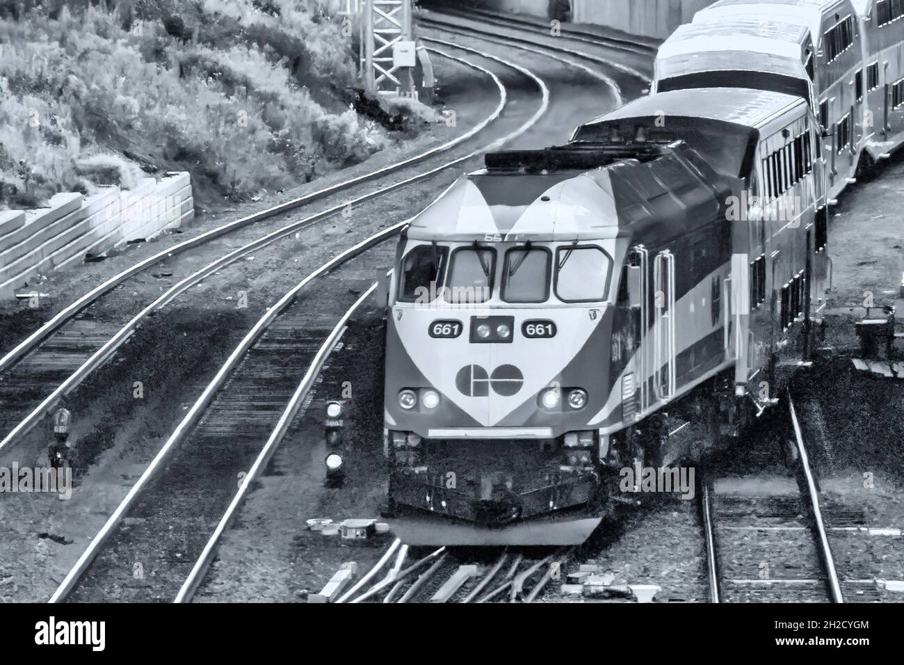 Vai in treno a Toronto Canada Foto Stock
