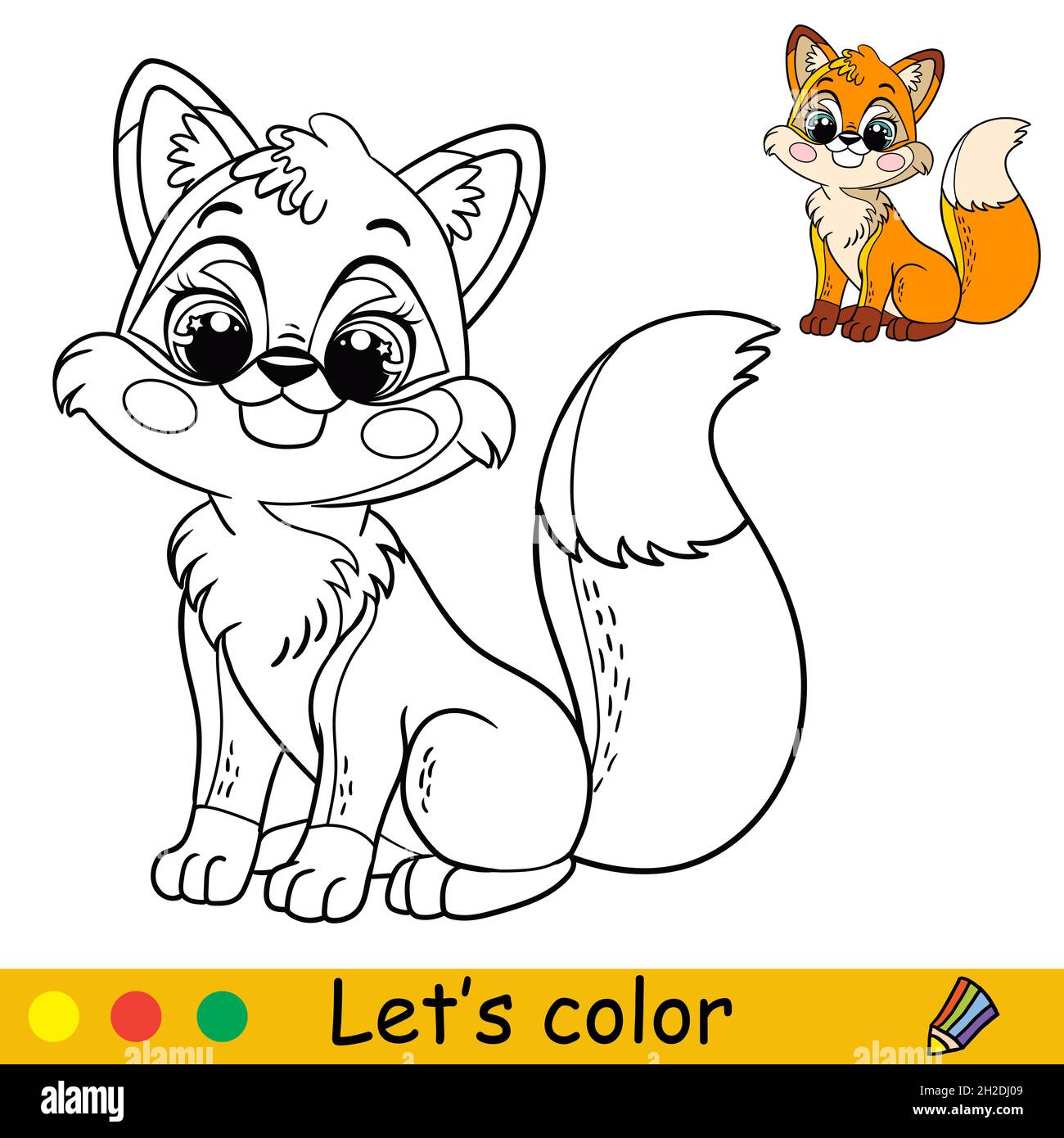 Cartoon funny fox sitting isolated immagini e fotografie stock ad alta  risoluzione - Alamy