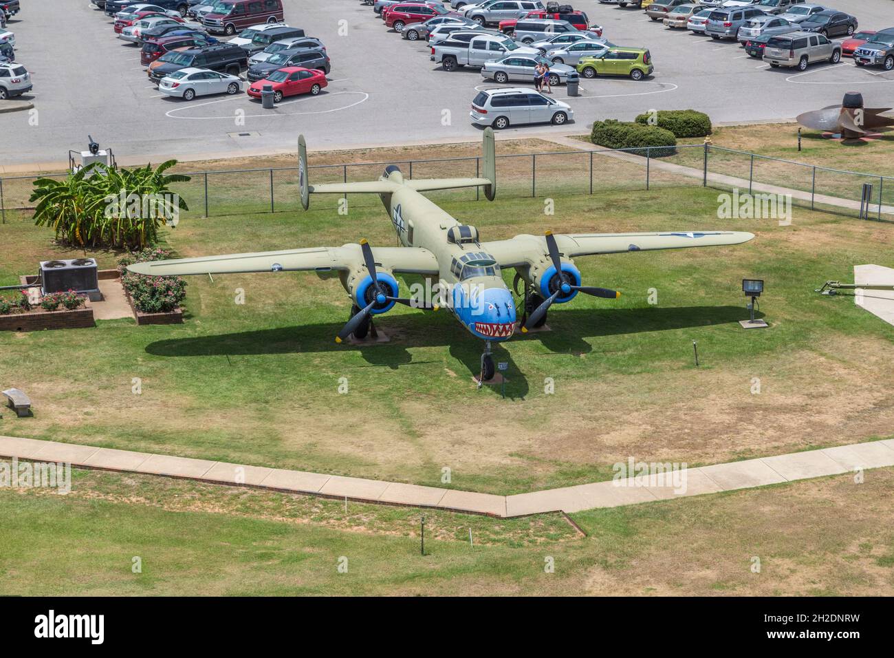 B-25 Mitchell bombardiere al Battleship Memorial Park a Mobile, Alabama Foto Stock