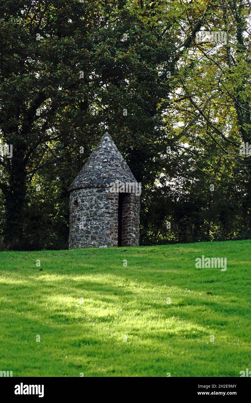 Tullyich Bleach Green Tower nel Museo del Folklore dell'Ulster. Cultra, County Down, Irlanda del Nord, 16.10.2019 Foto Stock