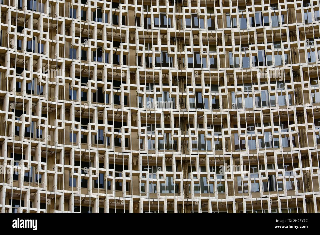 Facciata dell'Hotel Uzbekistan, Piazza Amir Timur, Tashkent, Uzbekistan, Asia centrale Foto Stock